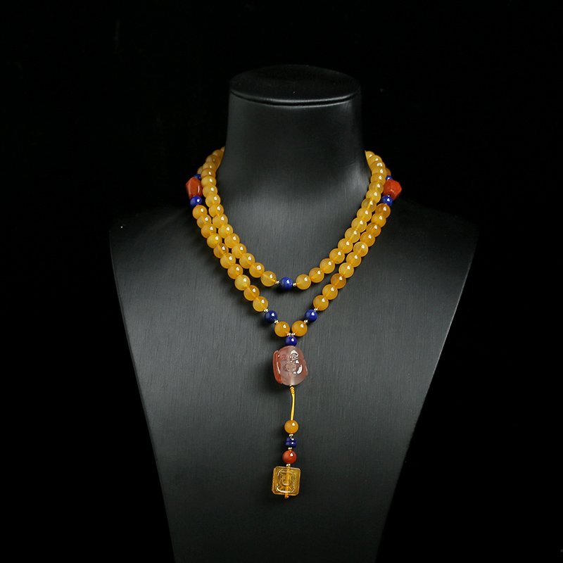 波罗的海蜜蜡佛头手串 - 红掌柜