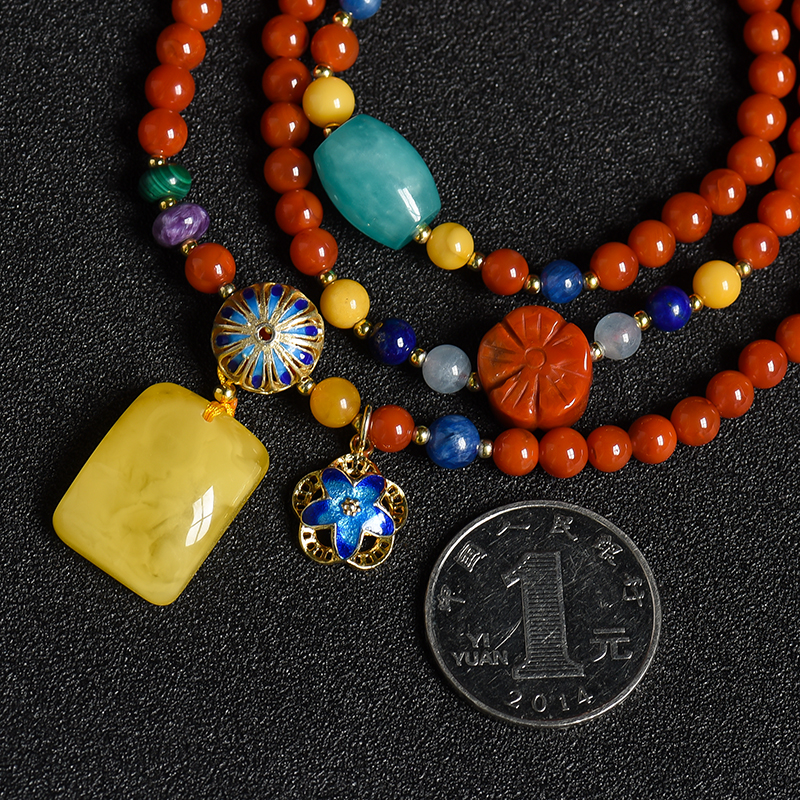 蜜蜡吊坠-红掌柜