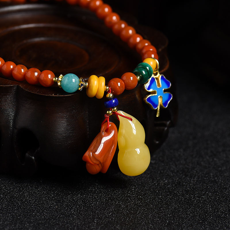 川料南红珠链-红掌柜