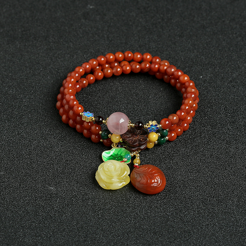 南红蜜蜡手串 - 红掌柜