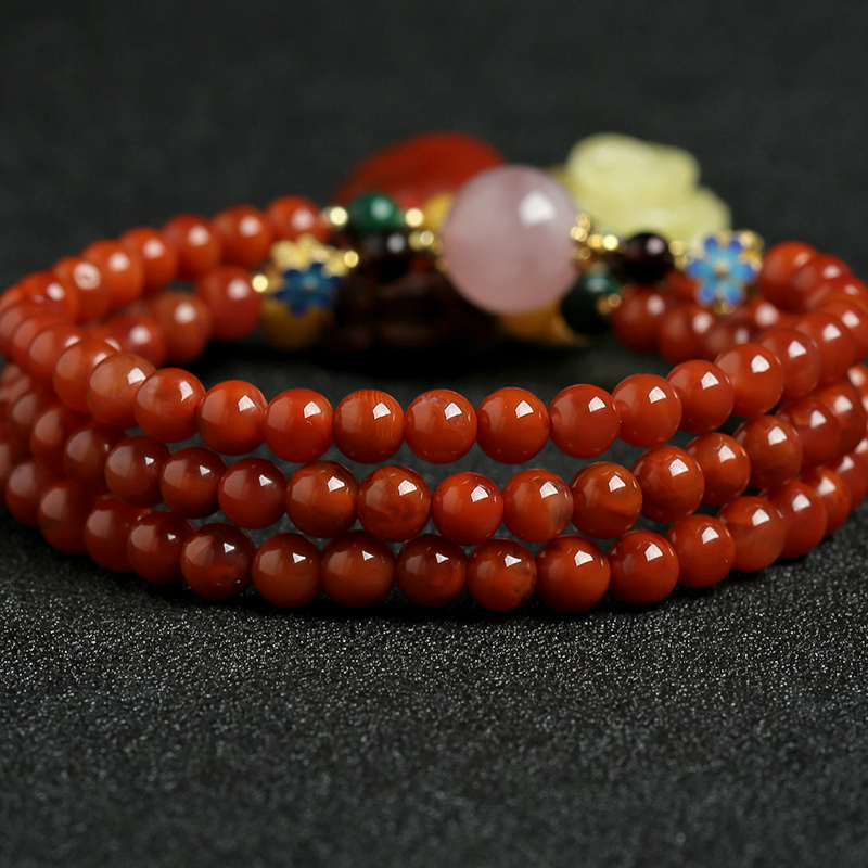 南红蜜蜡手串 - 红掌柜