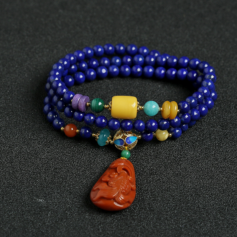 青金蜜蜡手串 - 红掌柜