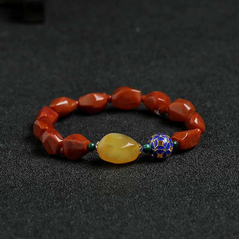 川料南红手串耳坠套装 - 红掌柜