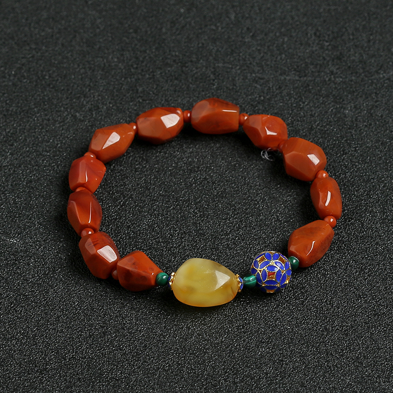 南红手串耳坠套装 - 红掌柜