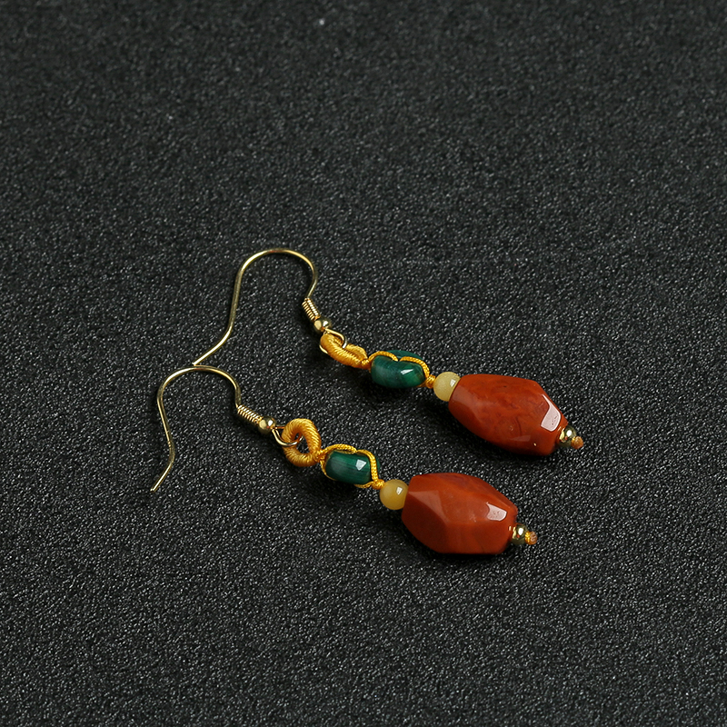 天然川料南红耳坠套装 - 红掌柜