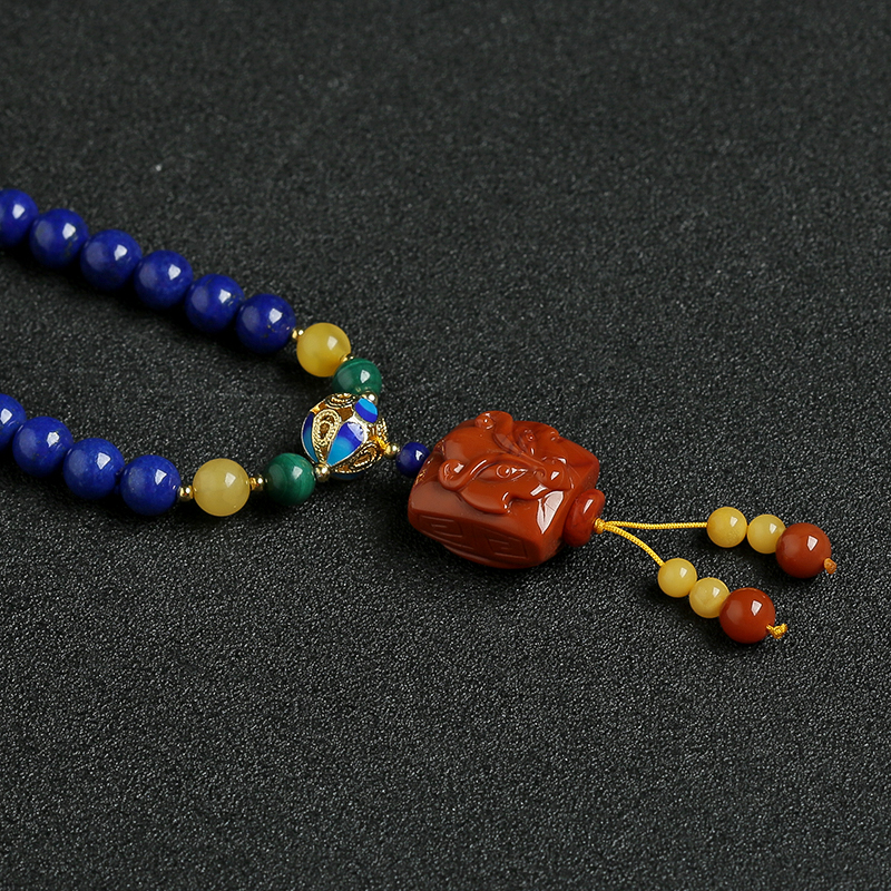 天然青金手串项链两用 - 红掌柜