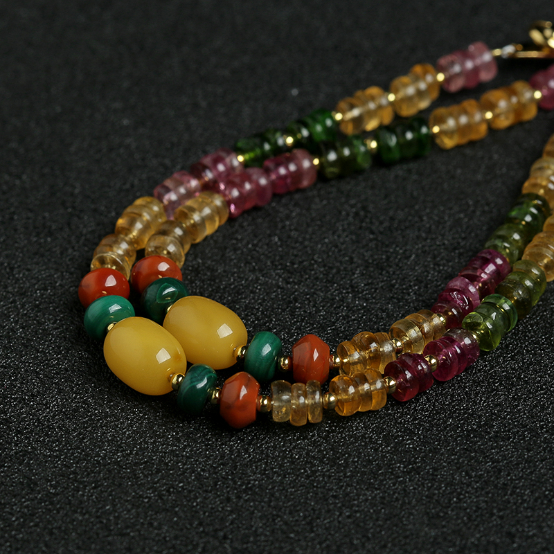 碧玺手串项链两用 - 红掌柜