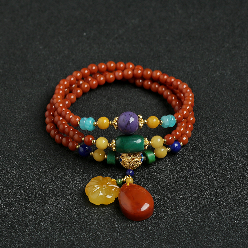 南红蜜蜡手串 - 红掌柜