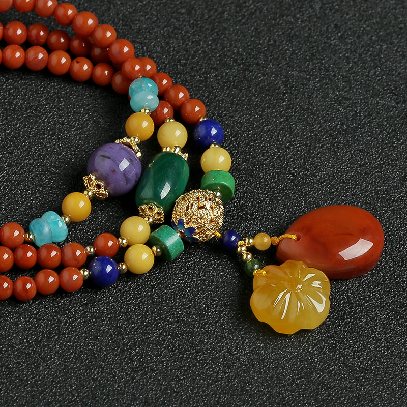 南红蜜蜡手串 - 红掌柜