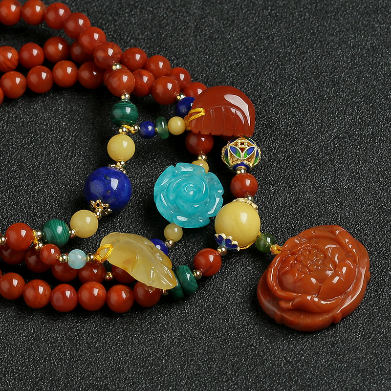 南红蜜蜡手串 - 红掌柜