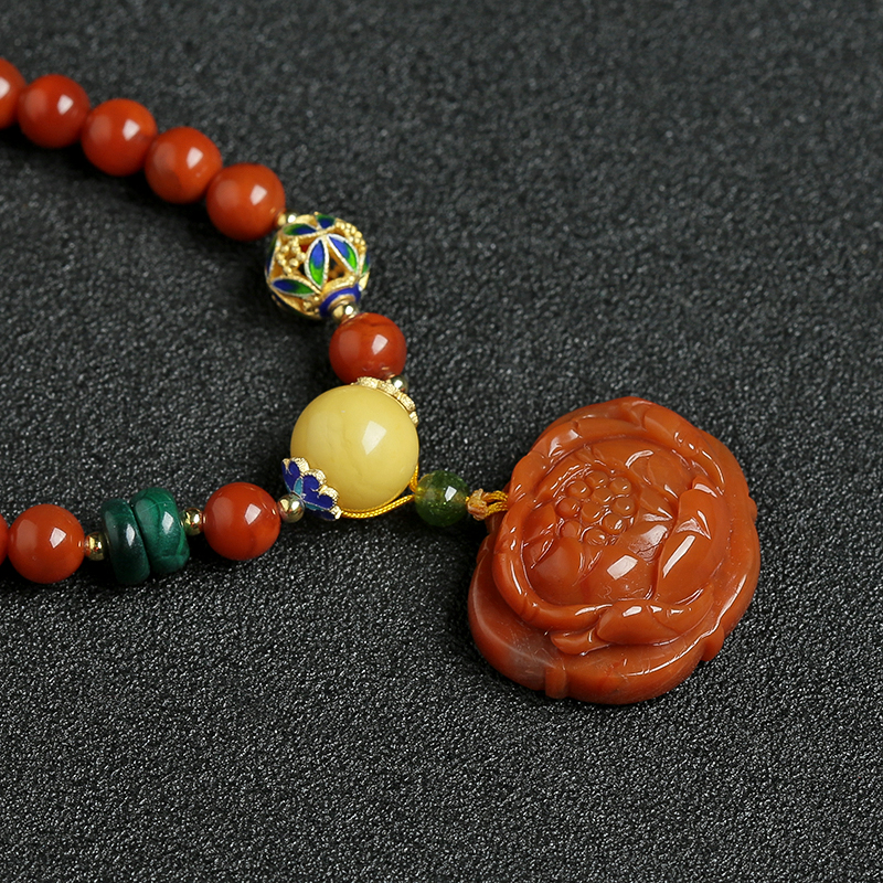 南红蜜蜡手串 - 红掌柜