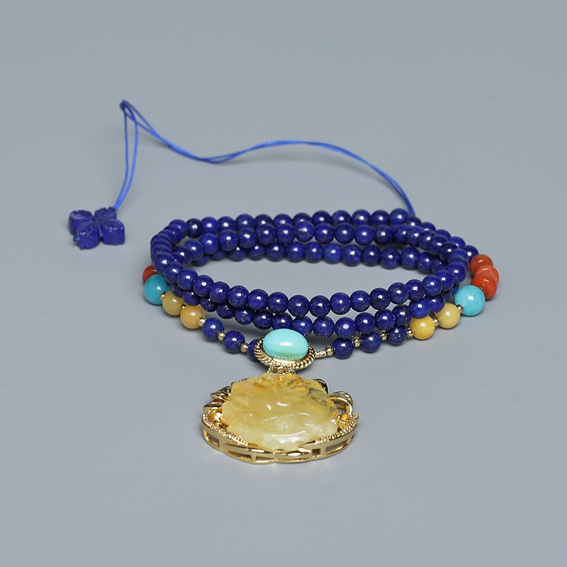 阿富汗天然青金石项链-红掌柜