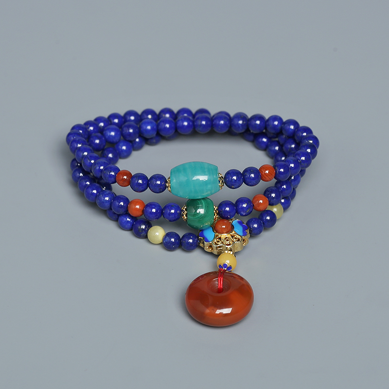 阿富汗天然青金石项链-红掌柜