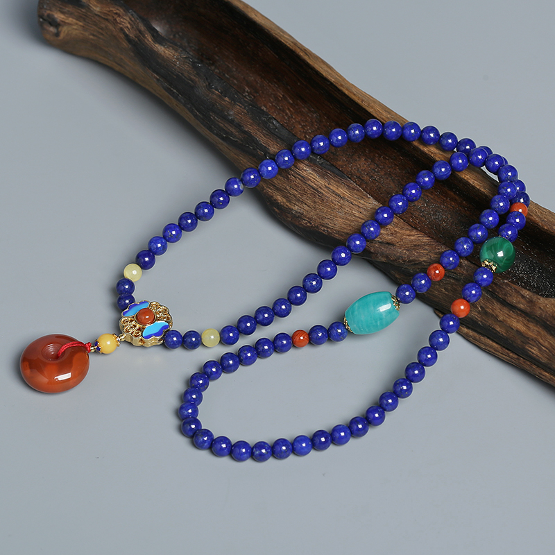 6mm青金石项链-红掌柜