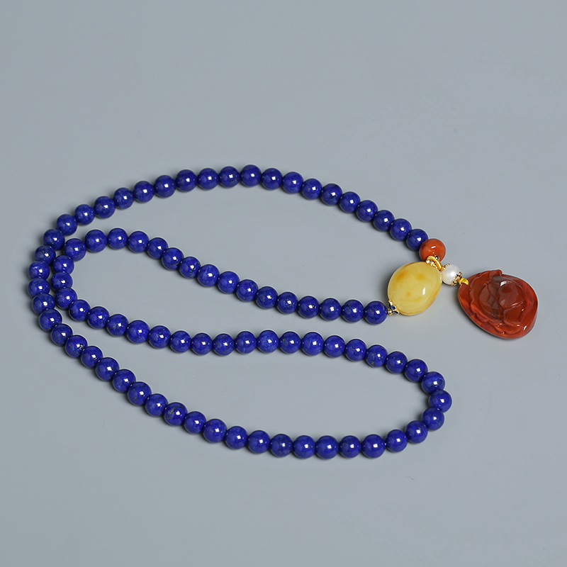 7mm阿富汗青金石项链-红掌柜