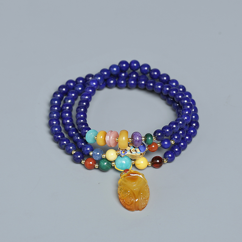 阿富汗天然青金石项链-红掌柜