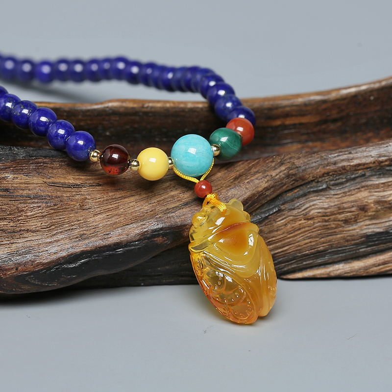 6mm阿富汗青金石项链-红掌柜