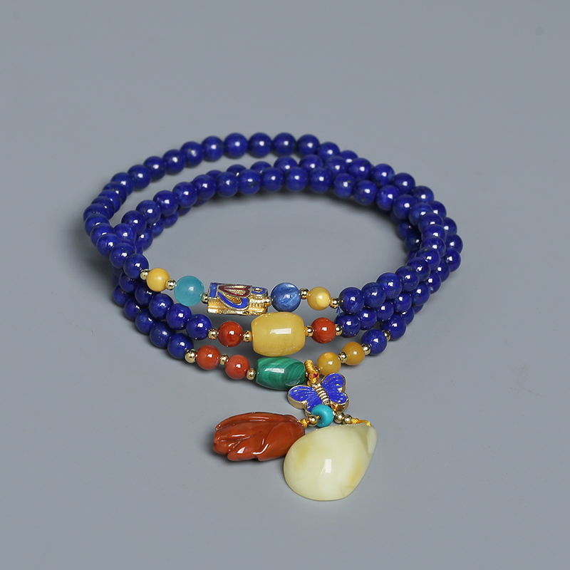 阿富汗天然青金石项链-红掌柜