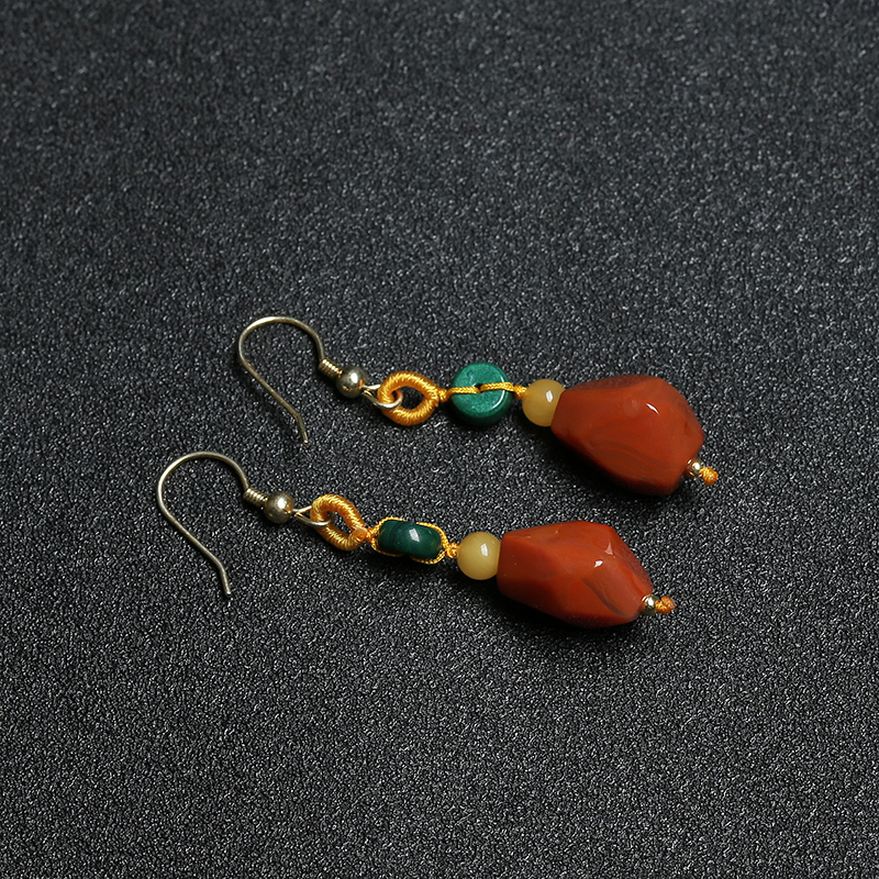 川料玫瑰红南红随形两件套-红掌柜