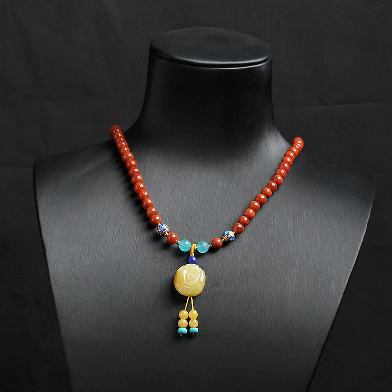 玫瑰红南红手链-红掌柜