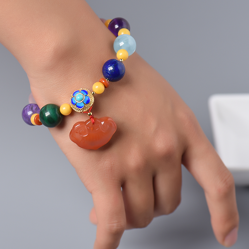 紫龙晶手串-红掌柜