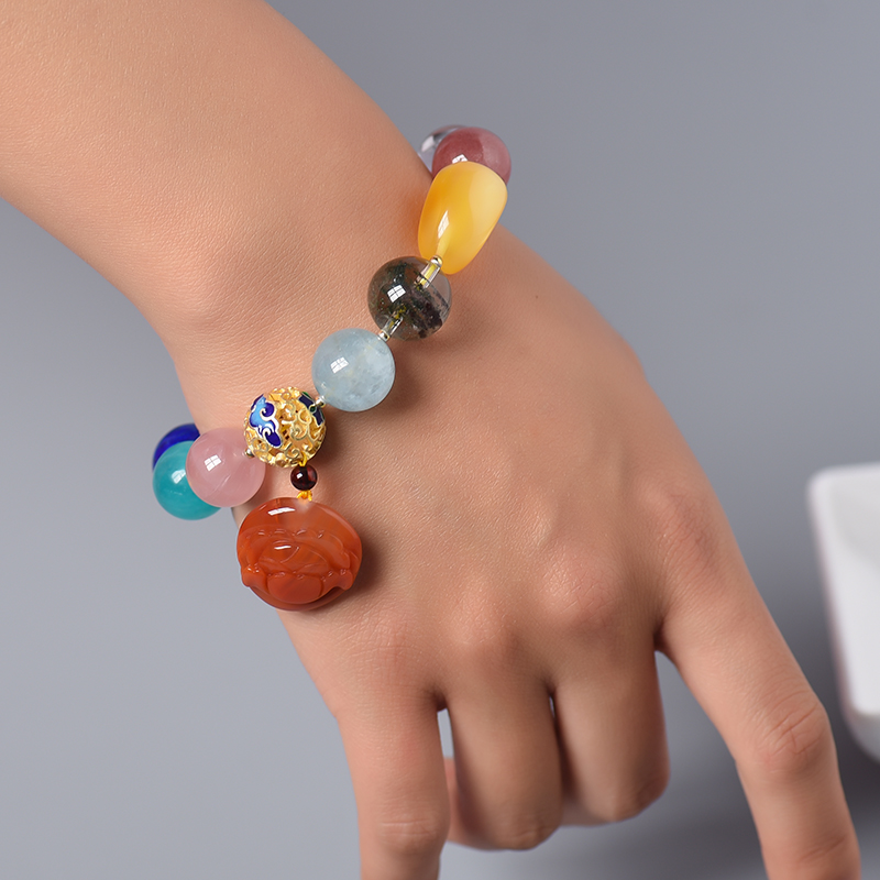 天然多宝随形手串-红掌柜