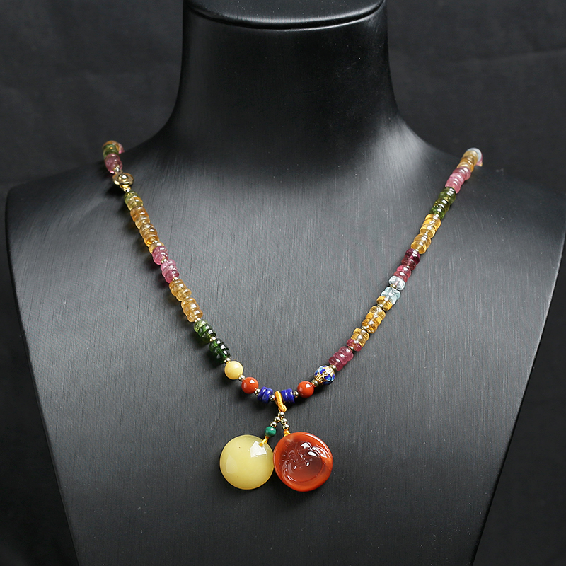 天然碧玺手链-红掌柜