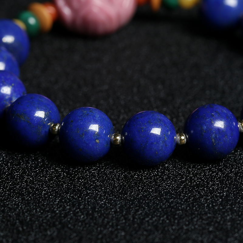 紫蓝色青金石单圈手串-红掌柜