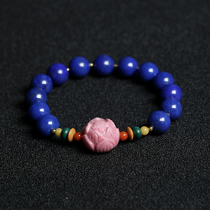 紫蓝色青金石随形手串-红掌柜