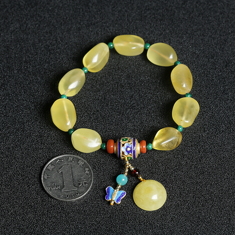 蜜蜡随形单圈手串-红掌柜