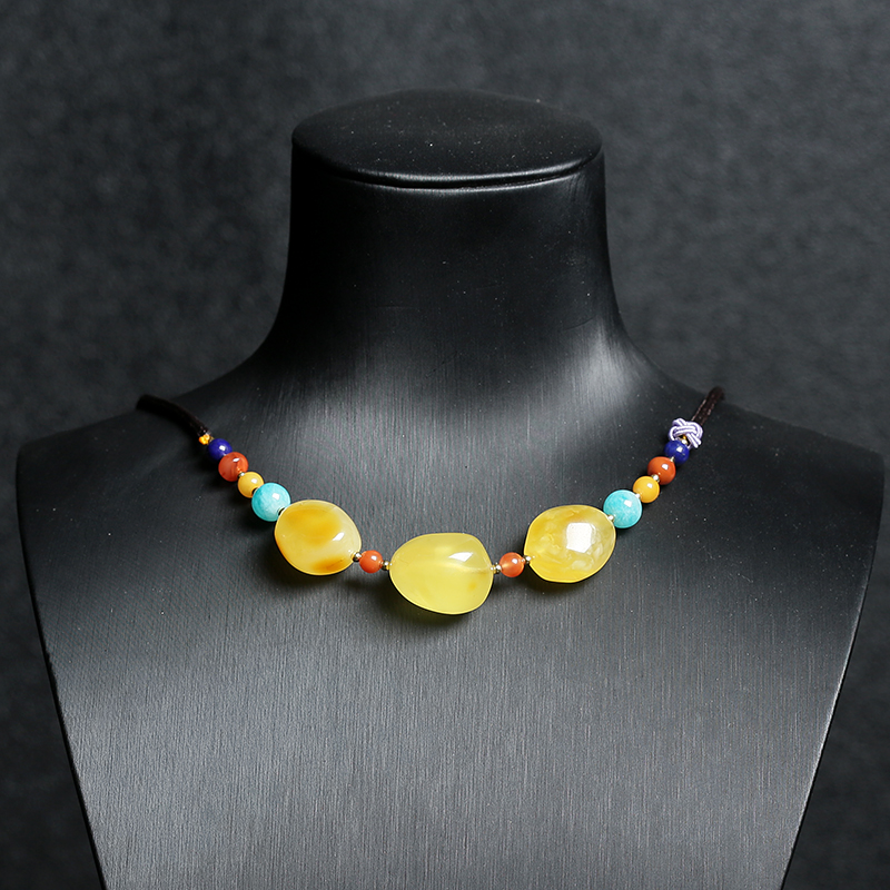 蜜蜡随形项链-红掌柜