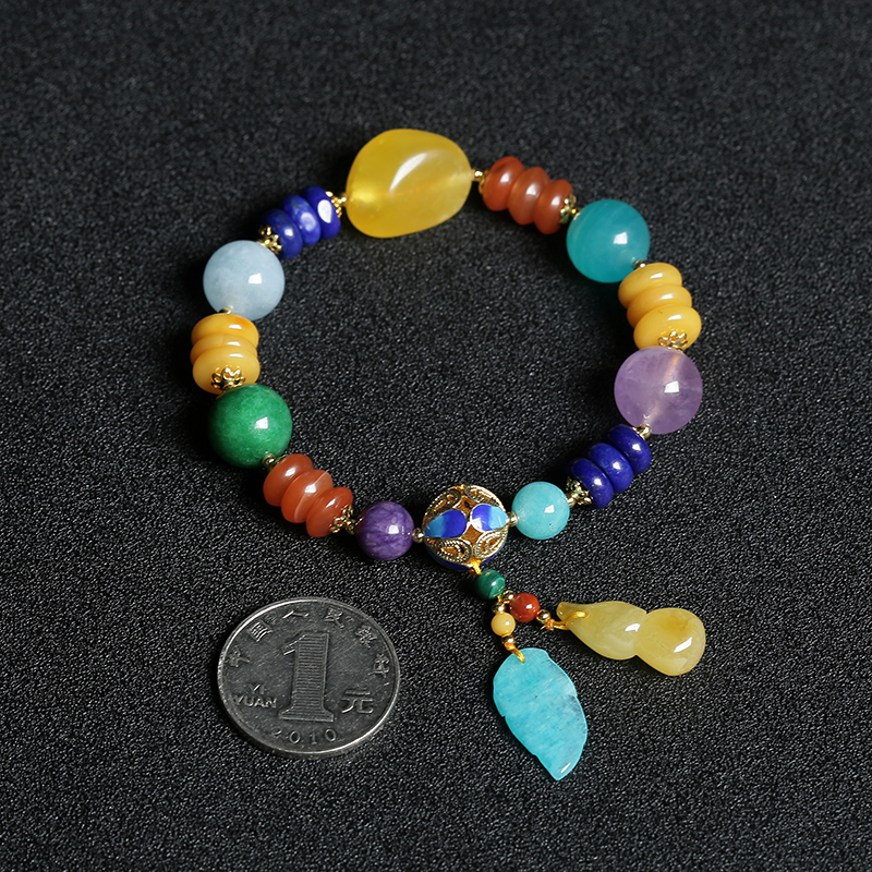 蜜蜡单圈手串-红掌柜