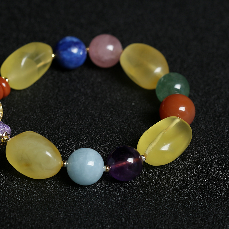 天然多宝单圈手串-红掌柜