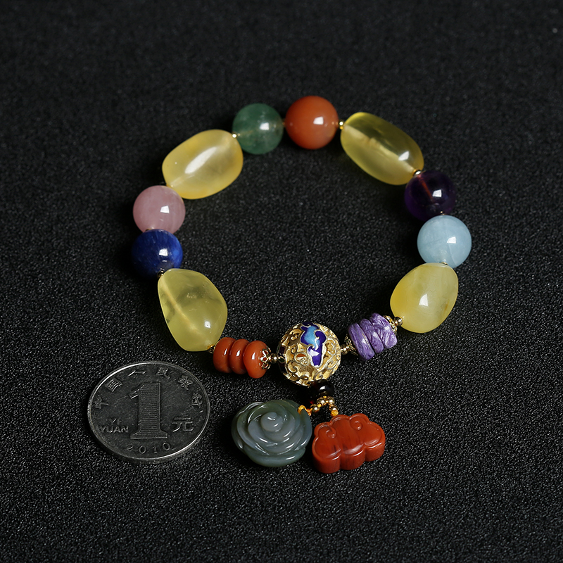 蜜蜡单圈手串-红掌柜