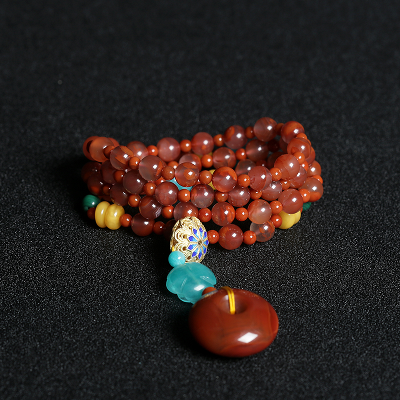 南红平安扣项链-红掌柜