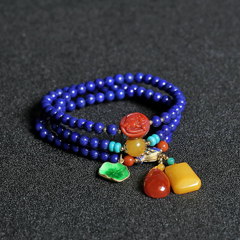 天然青金石手串-红掌柜