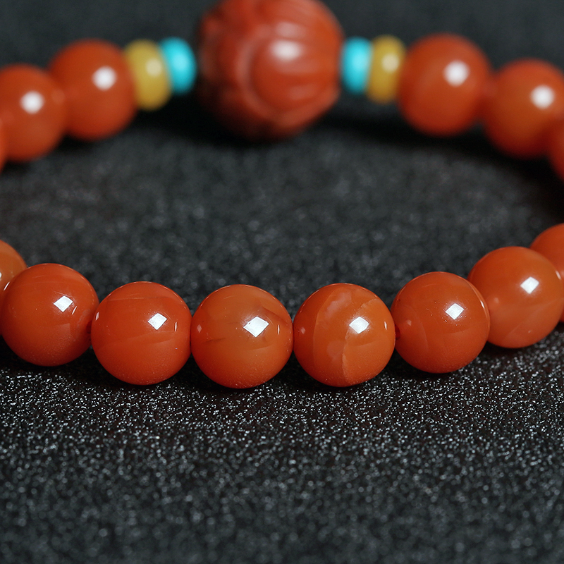 樱桃红南红手串-红掌柜