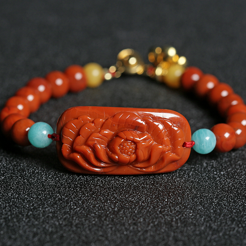 柿子红南红手链-红掌柜