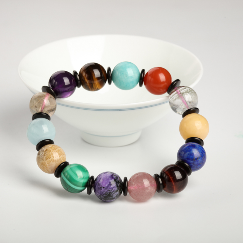 天然多宝单圈手串-红掌柜