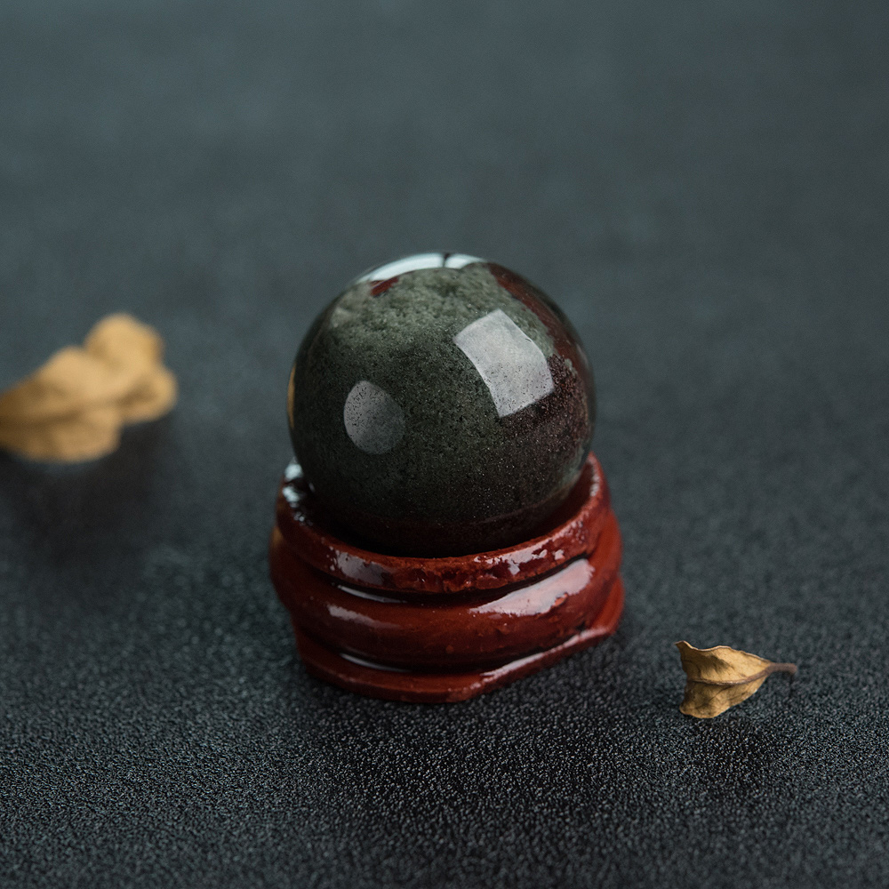 25mm绿幽灵圆球摆件-红掌柜