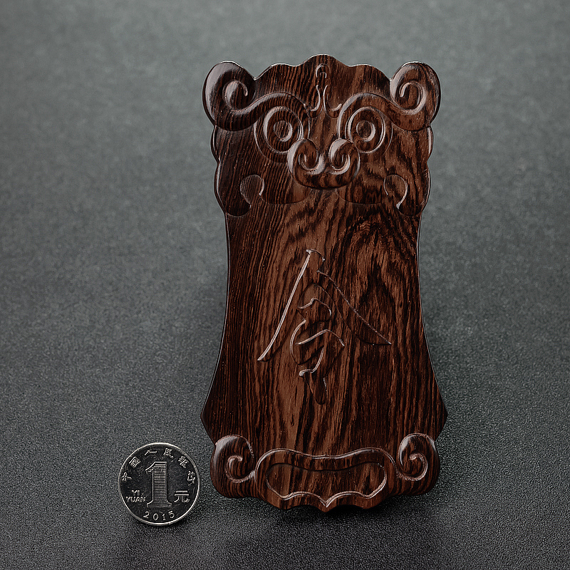 天然海南黄花梨令牌车挂-红掌柜