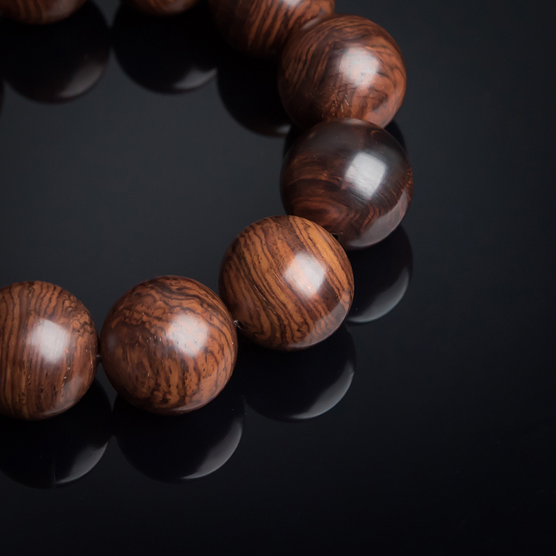 海南黄花梨单圈手串-红掌柜