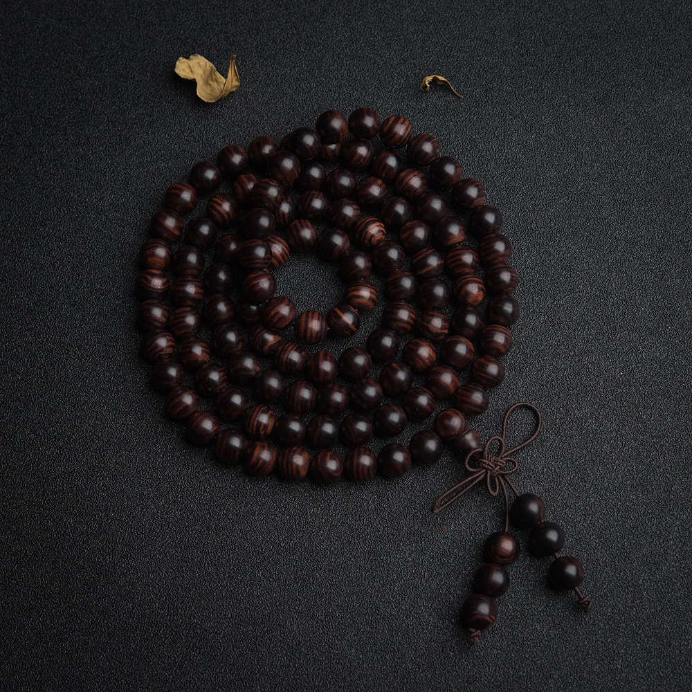 天然海南黄花梨108佛珠-红掌柜
