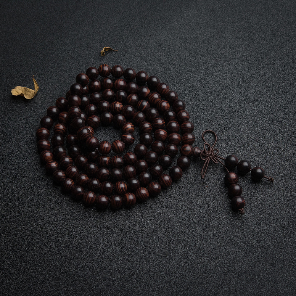 海南黄花梨108佛珠-红掌柜