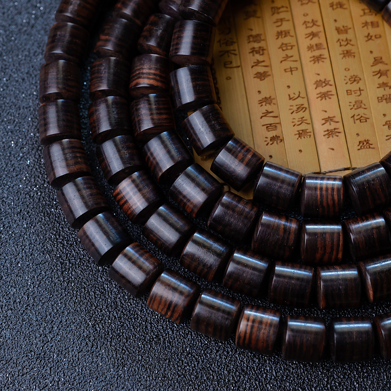 山水纹黄花梨108佛珠-红掌柜