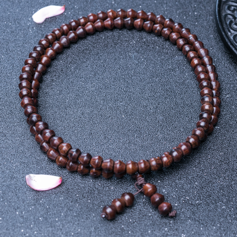 天然黄花梨佛珠-红掌柜