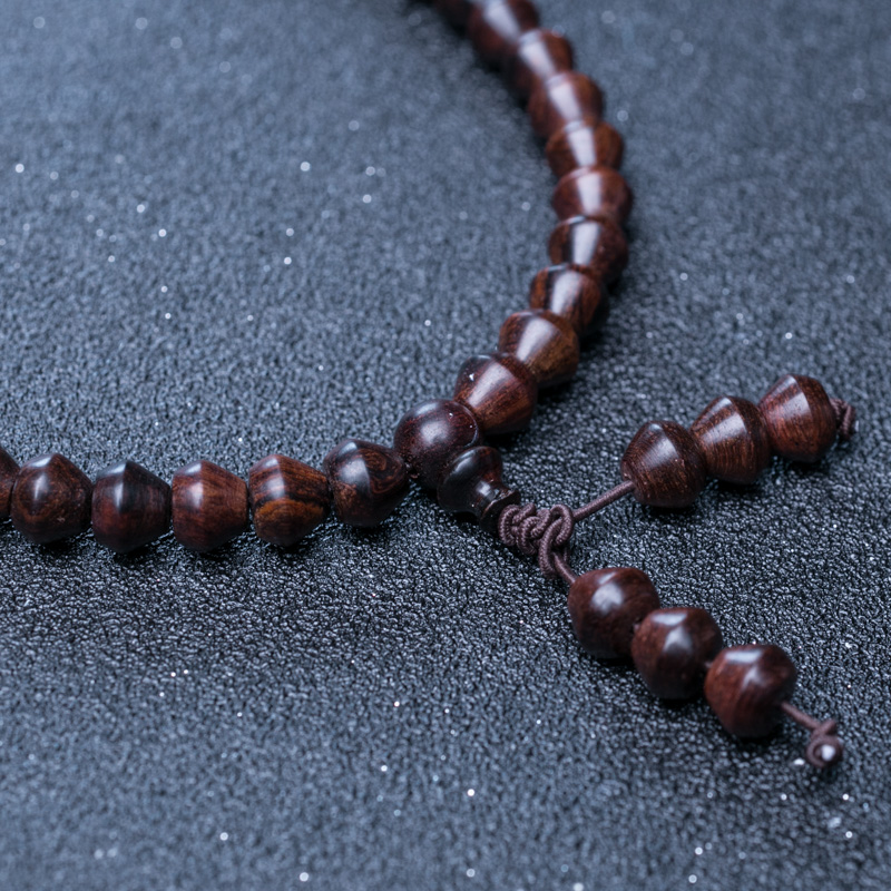 天然海南黄花梨108佛珠-红掌柜