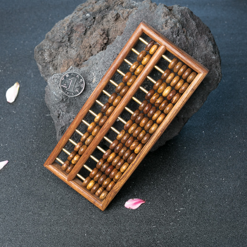 海南虎皮纹黄花梨算盘-红掌柜