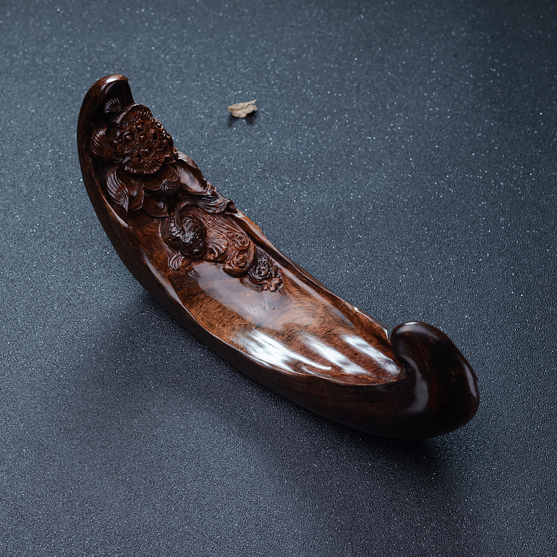 天然黄花梨摆件-红掌柜