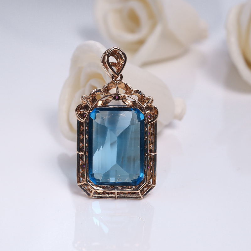 托帕石吊坠 - 红掌柜